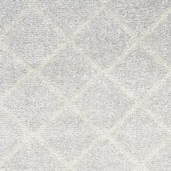 Gray And Ivory Geometric Area Rug Photo 8