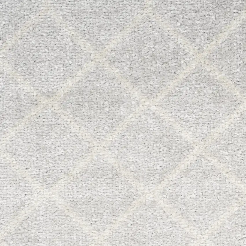 Gray And Ivory Geometric Area Rug Photo 8