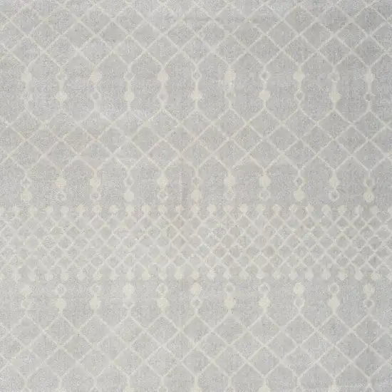 Gray And Ivory Geometric Area Rug Photo 3