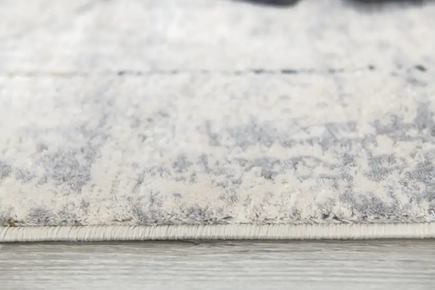 Gray And Ivory Geometric Area Rug Photo 3