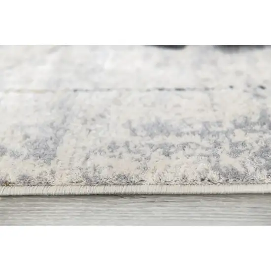 Gray And Ivory Geometric Area Rug Photo 2