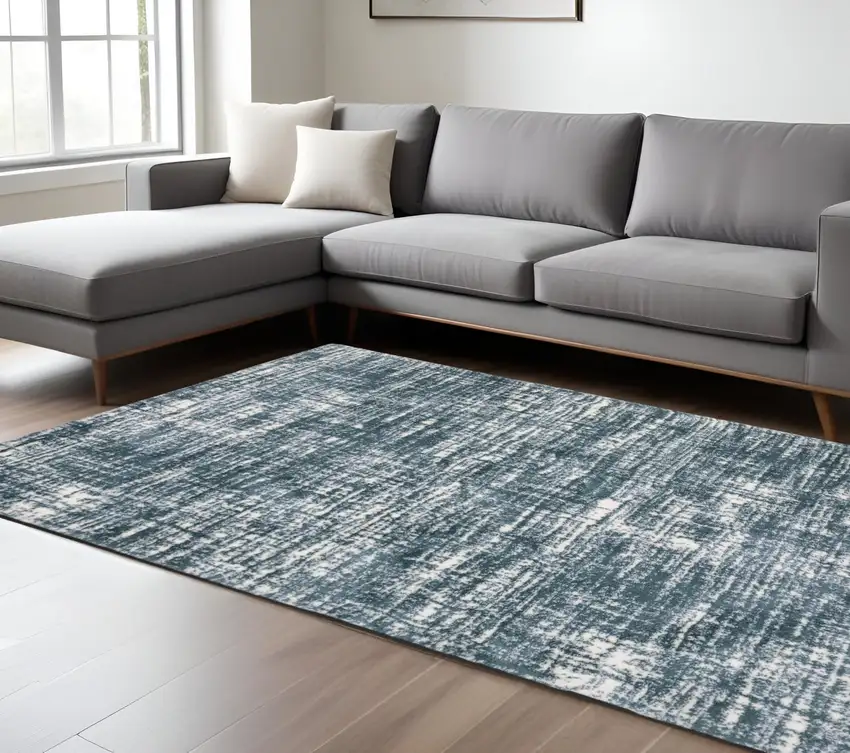 Gray And Ivory Geometric Area Rug Photo 1