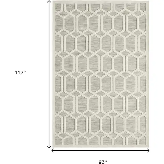 Gray And Ivory Indoor Outdoor Area Rug Photo 3