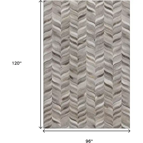 Gray And Ivory Geometric Washable Area Rug With UV Protection Photo 3