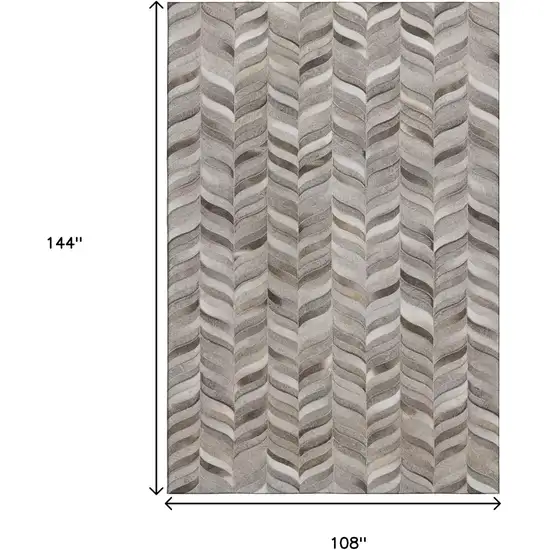 Gray And Ivory Geometric Washable Area Rug With UV Protection Photo 3