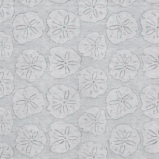 Gray And Ivory Geometric Washable Area Rug With UV Protection Photo 3