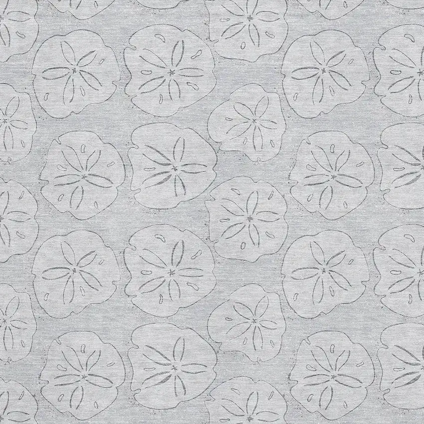 Gray And Ivory Geometric Washable Area Rug With UV Protection Photo 3