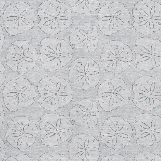 Gray And Ivory Geometric Washable Area Rug With UV Protection Photo 3