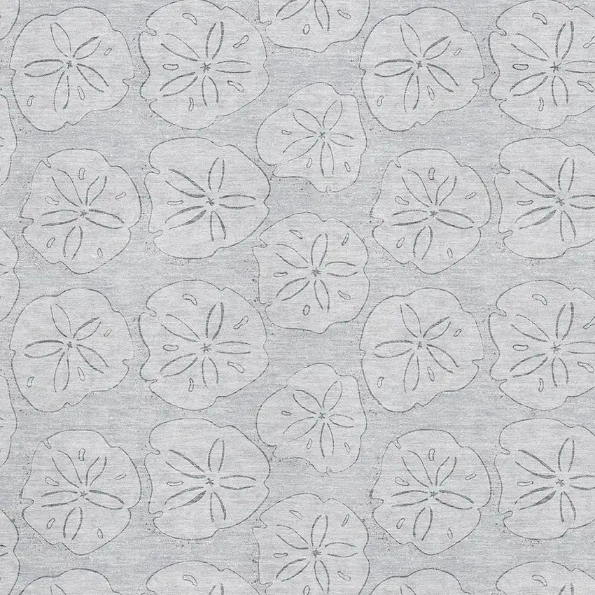 Gray And Ivory Geometric Washable Area Rug With UV Protection Photo 3