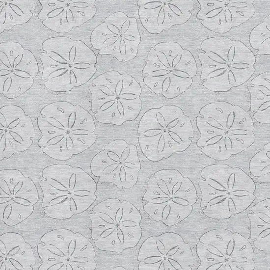 Gray And Ivory Geometric Washable Area Rug With UV Protection Photo 3