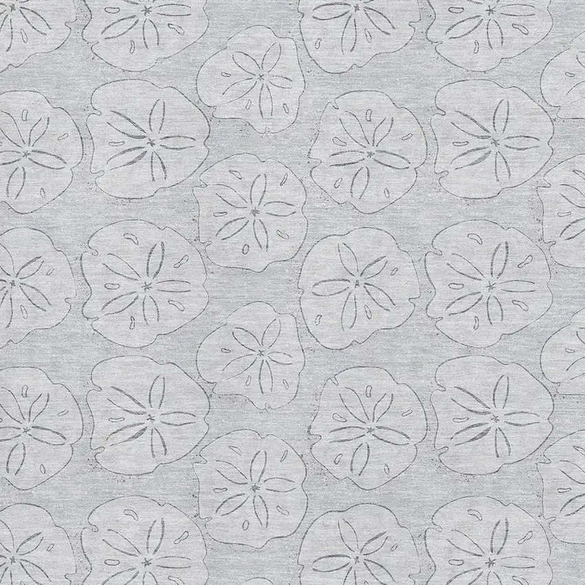 Gray And Ivory Geometric Washable Area Rug With UV Protection Photo 3