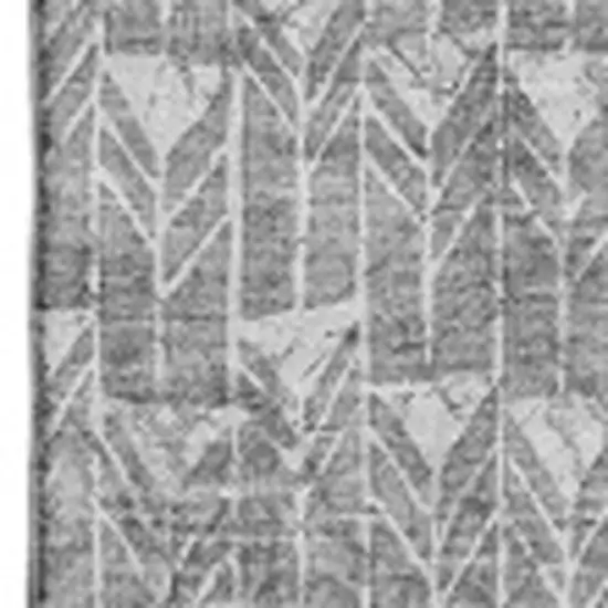 Gray And Ivory Geometric Washable Area Rug With UV Protection Photo 3