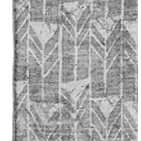 Gray And Ivory Geometric Washable Area Rug With UV Protection Photo 3
