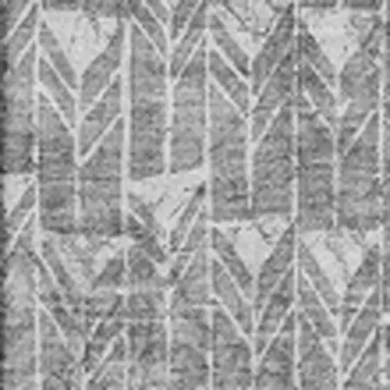 Gray And Ivory Geometric Washable Area Rug With UV Protection Photo 3