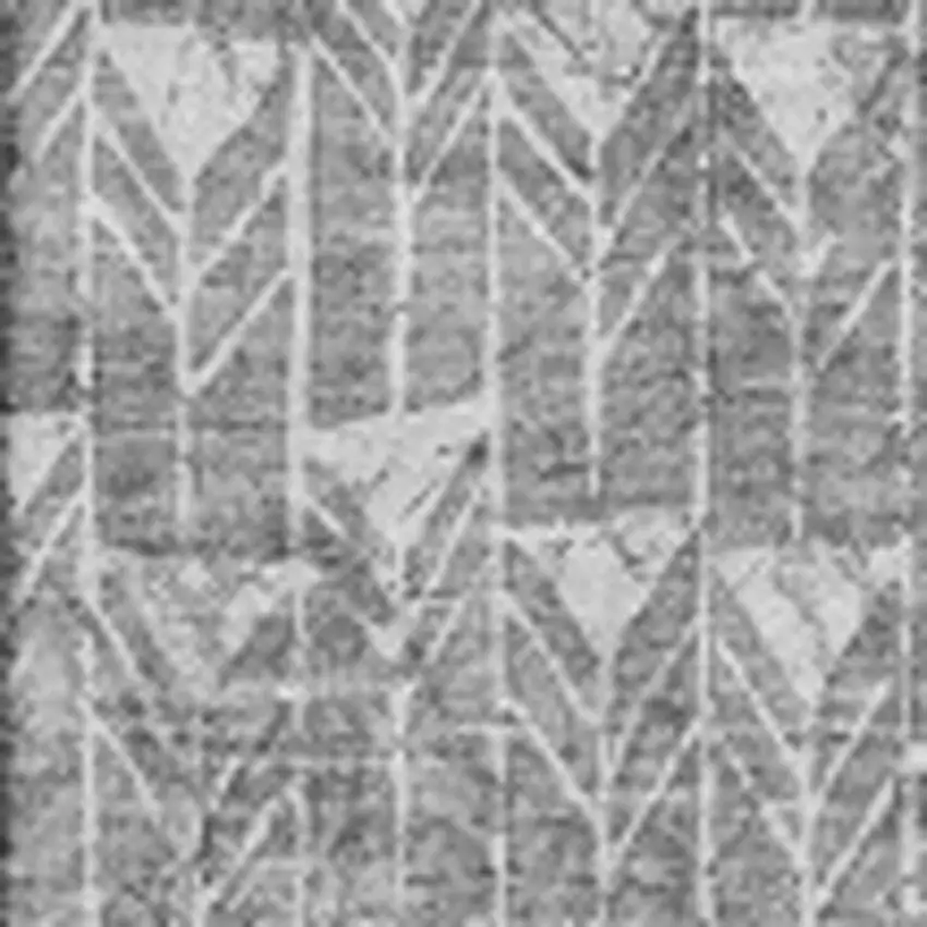 Gray And Ivory Geometric Washable Area Rug With UV Protection Photo 3