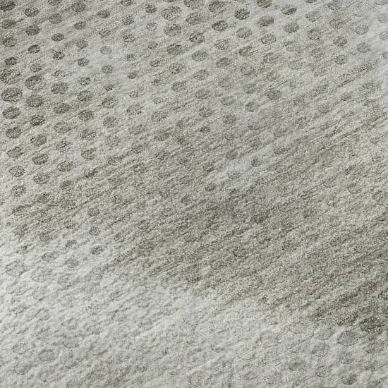 Gray And Ivory Geometric Washable Area Rug With UV Protection Photo 8