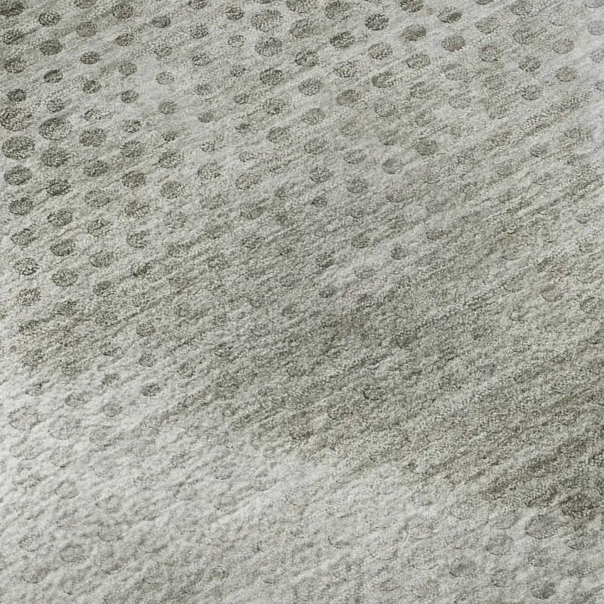Gray And Ivory Geometric Washable Area Rug With UV Protection Photo 8
