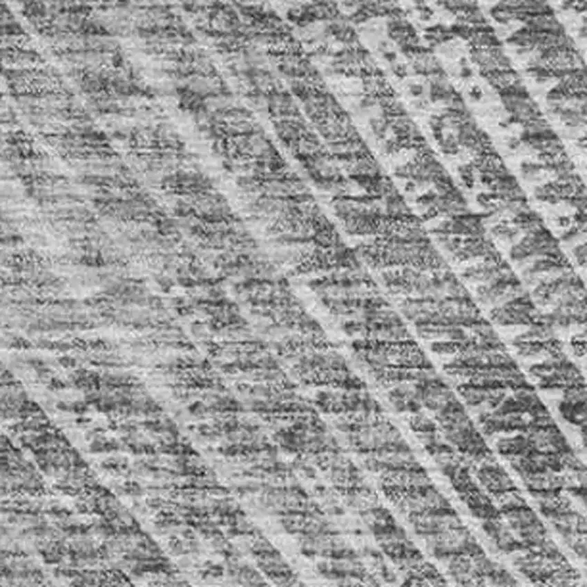 Gray And Ivory Geometric Washable Area Rug With UV Protection Photo 3