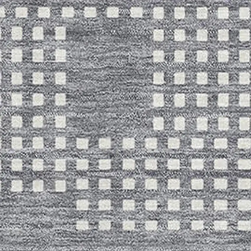 Gray And Ivory Geometric Washable Area Rug With UV Protection Photo 3