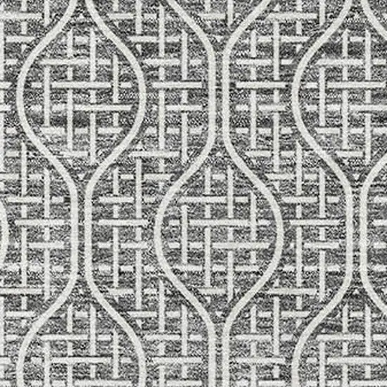 Gray And Ivory Geometric Washable Area Rug With UV Protection Photo 2
