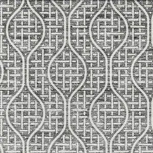 Photo of Gray And Ivory Geometric Washable Area Rug With UV Protection