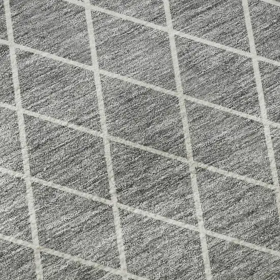 Gray And Ivory Geometric Washable Area Rug With UV Protection Photo 9