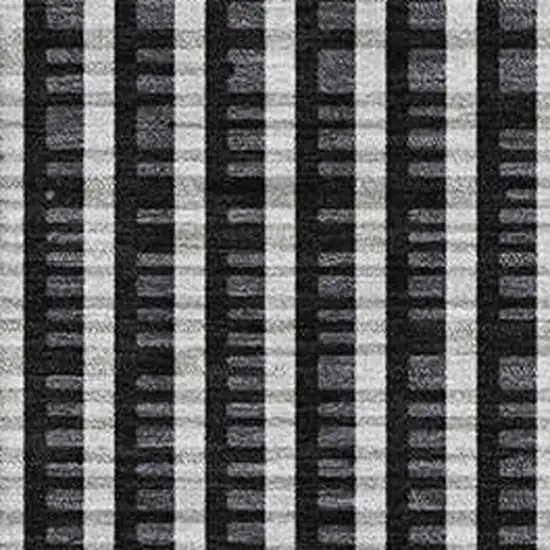 Gray And Ivory Geometric Washable Area Rug With UV Protection Photo 3