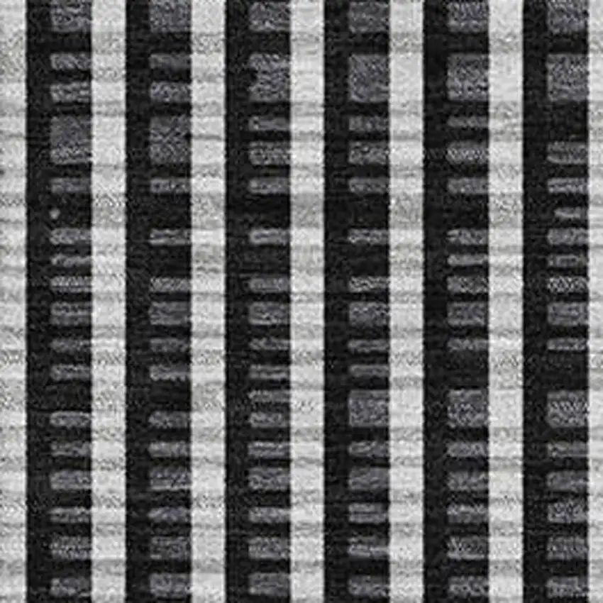 Gray And Ivory Geometric Washable Area Rug With UV Protection Photo 3