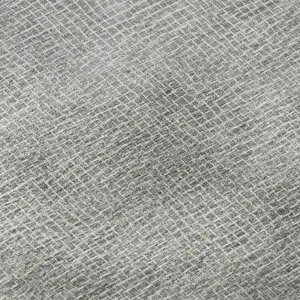 Photo of Gray And Ivory Geometric Washable Area Rug With UV Protection