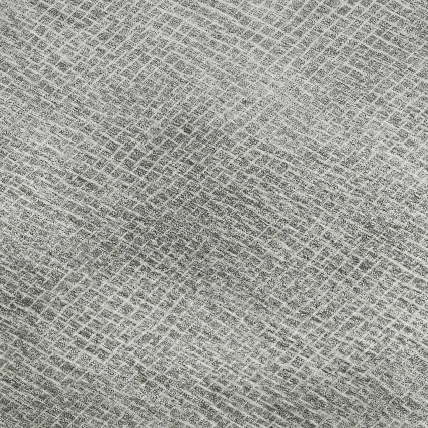 Gray And Ivory Geometric Washable Area Rug With UV Protection Photo 2