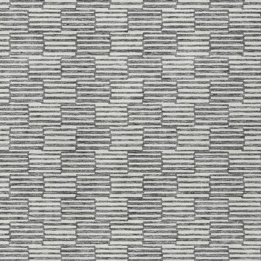 Gray And Ivory Geometric Washable Indoor Outdoor Area Rug Photo 6