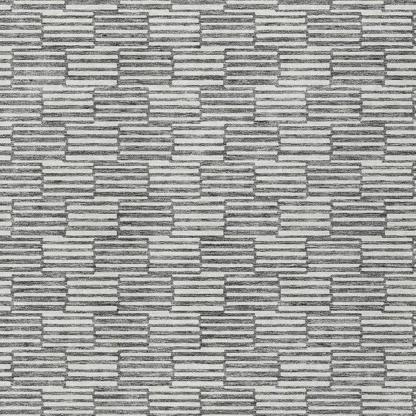 Gray And Ivory Geometric Washable Indoor Outdoor Area Rug Photo 6