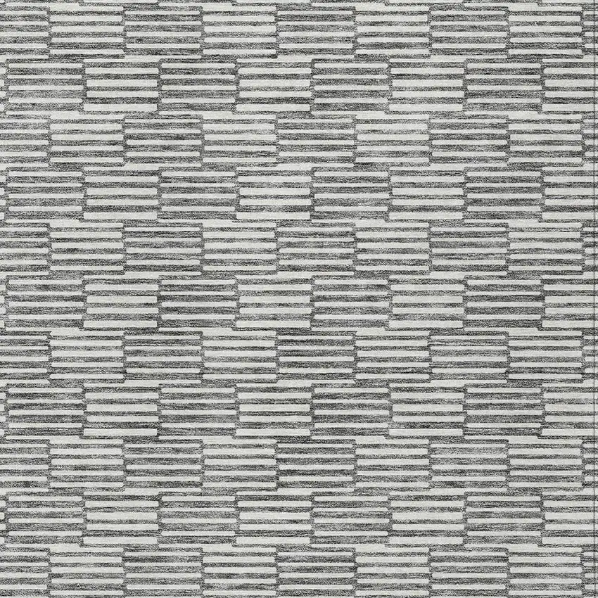 Gray And Ivory Geometric Washable Indoor Outdoor Area Rug Photo 6