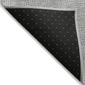 Photo of Gray And Ivory Geometric Washable Indoor Outdoor Area Rug