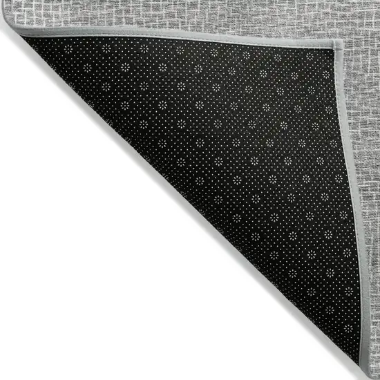 Gray And Ivory Geometric Washable Indoor Outdoor Area Rug Photo 3