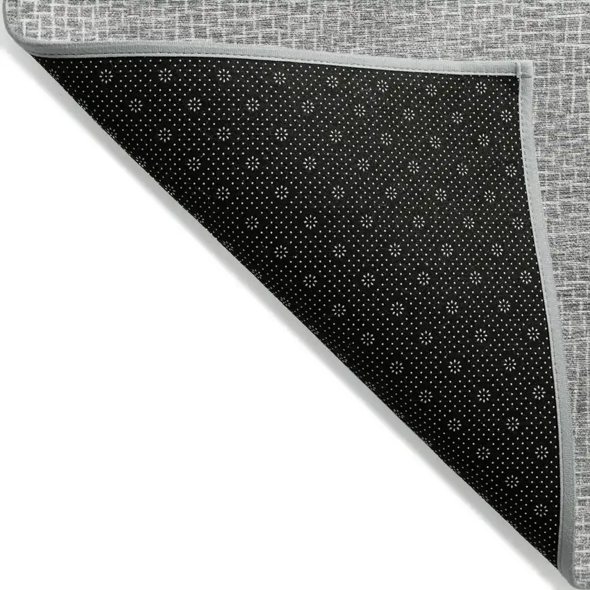 Gray And Ivory Geometric Washable Indoor Outdoor Area Rug Photo 3