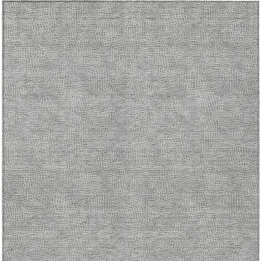 Gray And Ivory Geometric Washable Indoor Outdoor Area Rug Photo 6