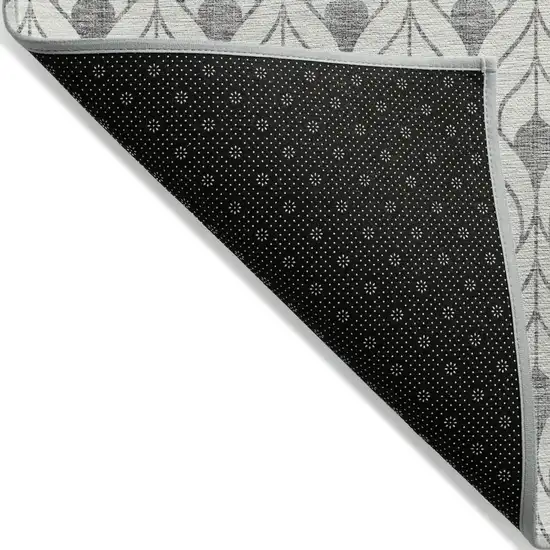 Gray And Ivory Geometric Washable Indoor Outdoor Area Rug Photo 4