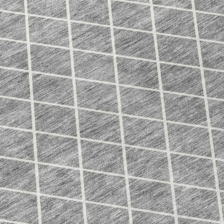 Gray And Ivory Geometric Washable Indoor Outdoor Area Rug Photo 5