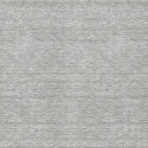 Photo of Gray And Ivory Geometric Washable Indoor Outdoor Area Rug