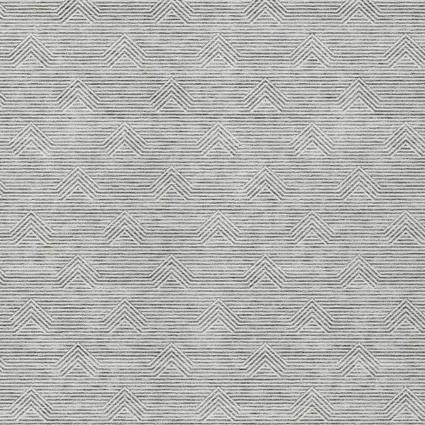 Gray And Ivory Geometric Washable Indoor Outdoor Area Rug Photo 6