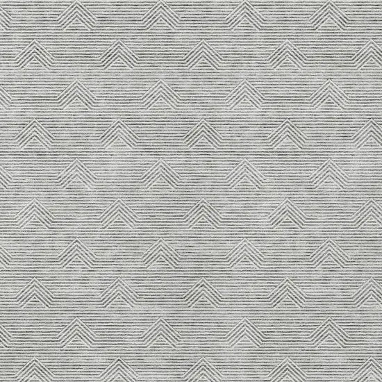 Gray And Ivory Geometric Washable Indoor Outdoor Area Rug Photo 6