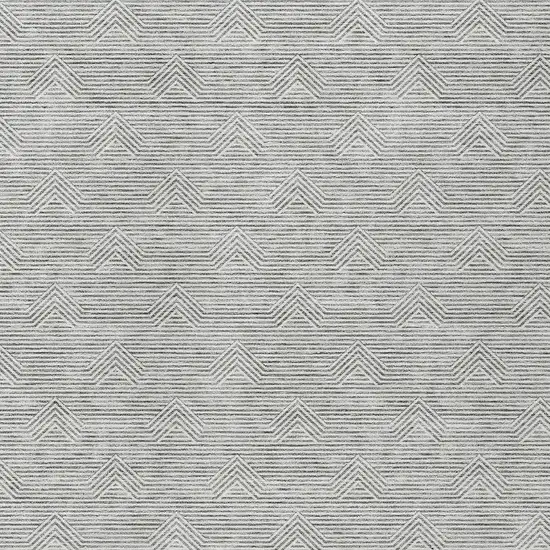 Gray And Ivory Geometric Washable Indoor Outdoor Area Rug Photo 6