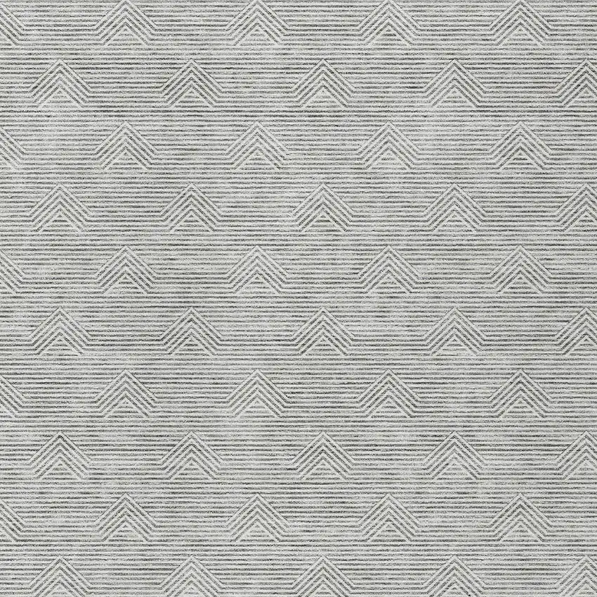 Gray And Ivory Geometric Washable Indoor Outdoor Area Rug Photo 6