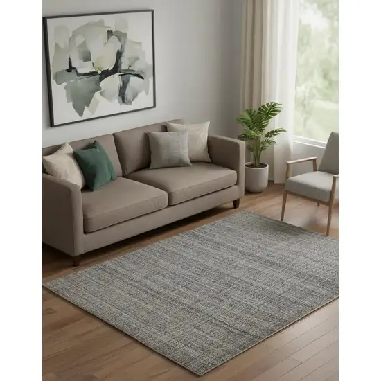Gray And Ivory Hand Woven Area Rug Photo 1