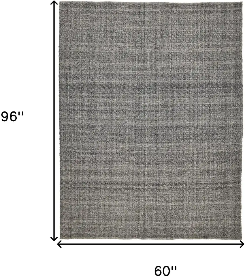 Gray And Ivory Hand Woven Area Rug Photo 9