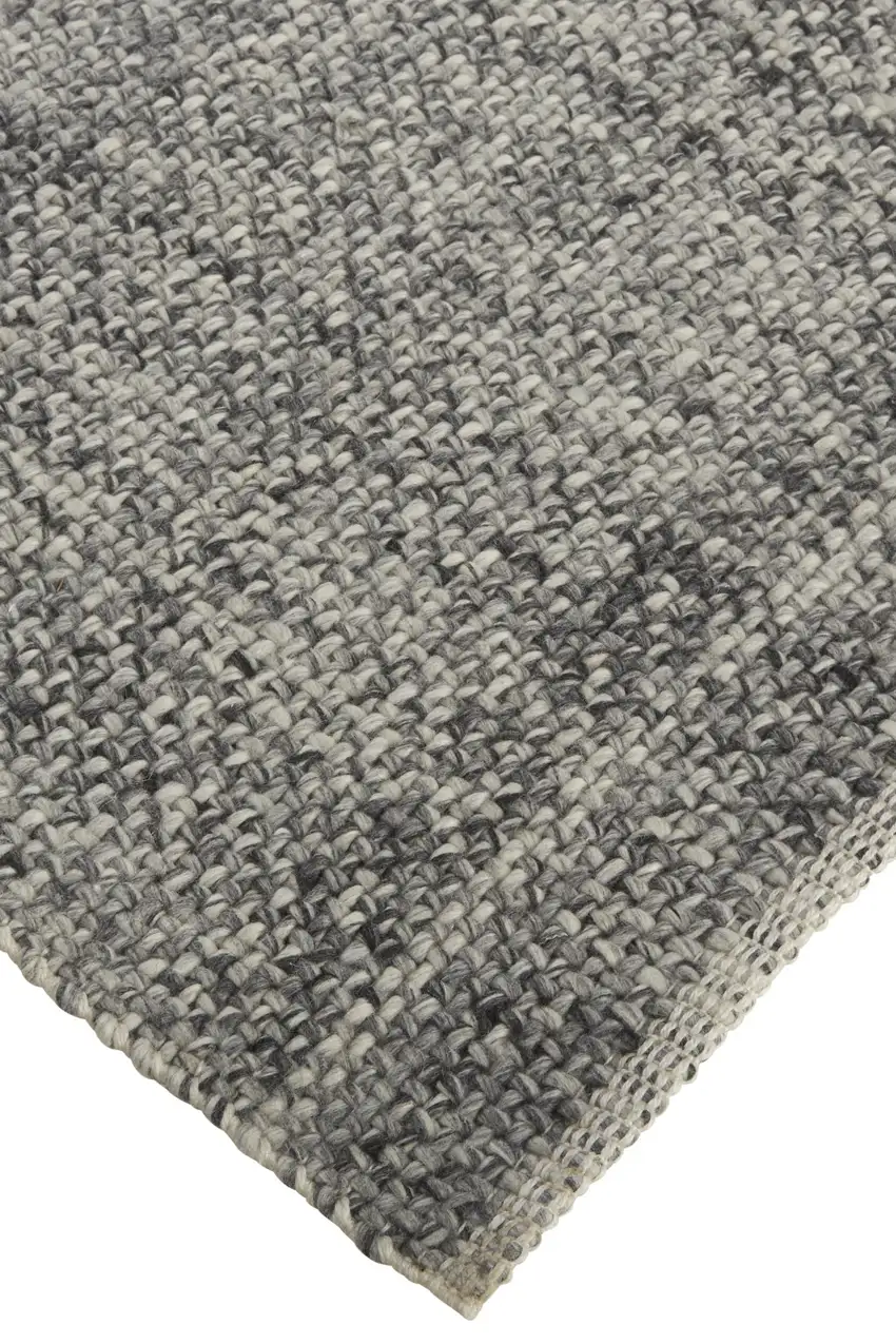 Gray And Ivory Hand Woven Area Rug Photo 7