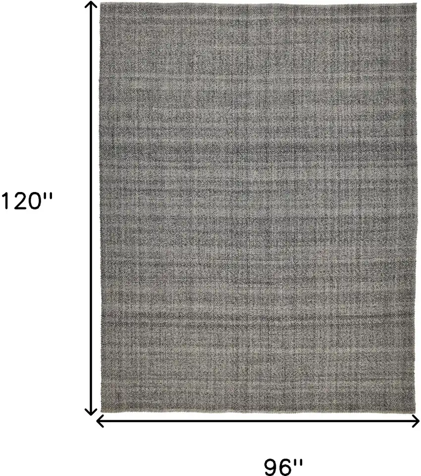 Gray And Ivory Hand Woven Area Rug Photo 4