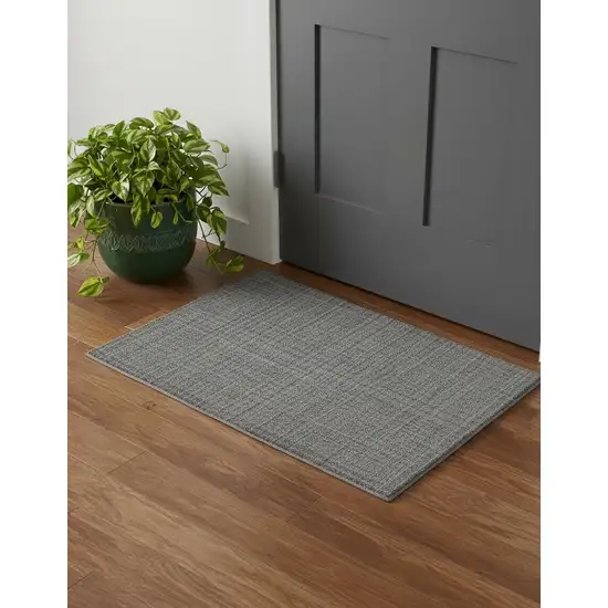 Gray And Ivory Hand Woven Area Rug Photo 1