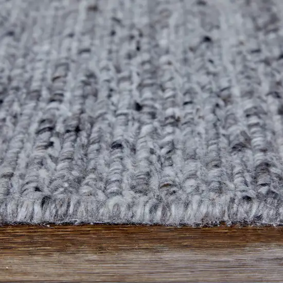 Gray And Ivory Handmade Indoor Outdoor Area Rug Photo 9